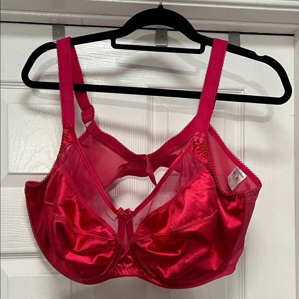Goddess Vibrant Pink Satin Bra